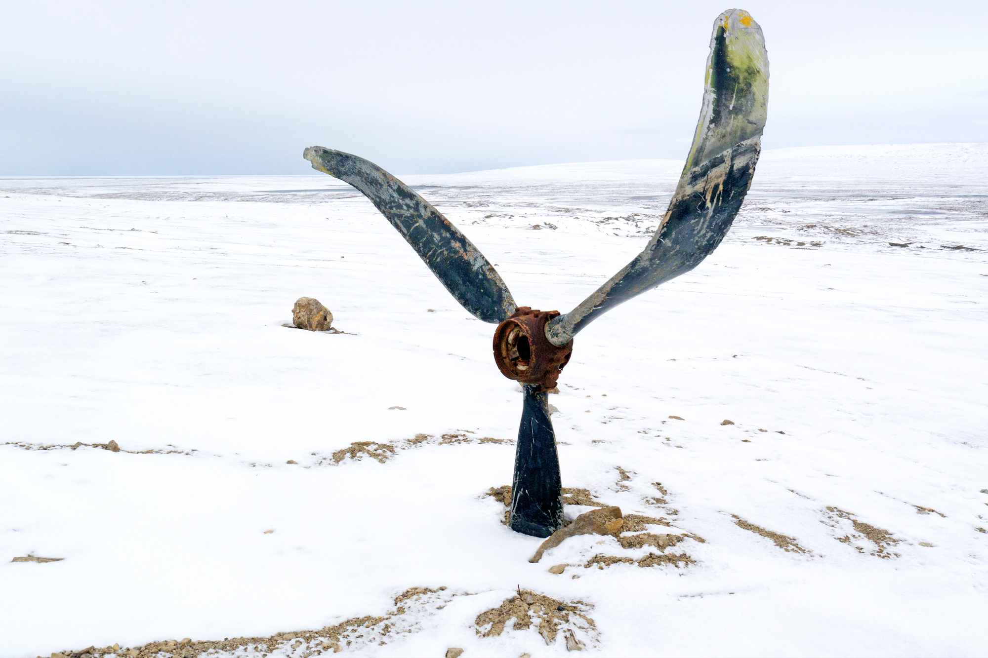 Épave d'hélice d'avion à Resolute Bay, Nunavut (pollux / Adobe Stock)