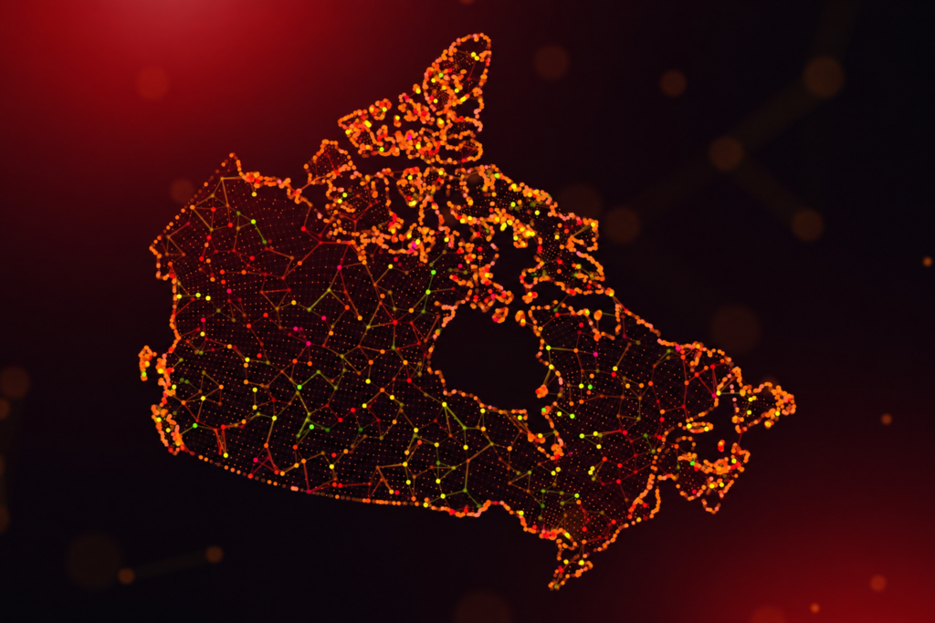 Canada map geothermal points